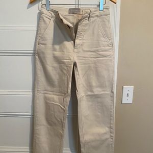 Everlane straight leg crop in sandstone